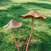 Estacas de Jardim de Metal Vintage para Flores Estacas de Jardim em Formato de Cogumelo de Metal