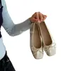 Nuevos Zapatos de Mujer Dulces con Lazo y Tacón Bajo para Vestir de Noche, Combinan Perfectamente con Faldas, Preciosos Zapatos de Ballet para Mujer