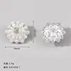 Botões de Pérola de Alto Padrão Costurados à Mão, Botões Pequenos Redondos de Pérola Perfumados, Botões Decorativos para Roupas Femininas, Botões de Metal
