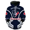 Sudadera para Hombre Moda Primavera y Otoño Fútbol NFL Impresión Digital 3D Sudadera con Capucha para Pareja Estilo Moderno para Hombre