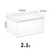 Caja de Almacenamiento para Refrigerador de Grado Alimenticio, Caja Sellada Transparente con Tapa, Caja de Almacenamiento para Carne y Verduras Refrigeradas y Congeladas, Venta al por Mayor