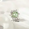 Novos Clipe de Orelha Hensen Fresh Inlaid Verde Menta Oito Corações e Oito Flechas Zircônia High-End Feminino Micro-Inlaid Zircônia