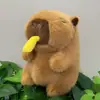 Pelúcia de Capivara com Tartaruga, Boneca de Capivara 25cm, Presente de Aniversário para Crianças, Edição de Verão