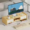 Elevador de escritorio de computadora con cajones para almacenamiento de oficina, soporte de monitor de escritorio y base elevada