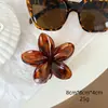 Set de Pinzas para el Cabello de Color Carey de Alta Gama, Pinza de Tiburón Grande, Pasador Cuadrado, Pasador para la Parte Posterior de la Cabeza, Accesorio para el Cabello para Mujeres
