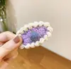Pasador de cereza tejido a mano de lana personalizado, clip lateral de flor coreana tejido a mano, joyería para mujer, accesorios para el cabello, venta al por mayor, envío gratis