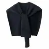 Chal de Punto Rojo Estilo Coreano Nuevo para Primavera y Otoño para Mujer, Elegante Capa Pequeña para Combinar con Vestidos, Adecuado para Habitaciones con Aire Acondicionado, Negro