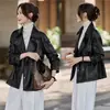 Jaqueta de Couro Outono 2026 Slim Fit Estilo Casual