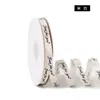 Accesorios para Lazos Empaque de Flores Cinta Cinta Estampada Bronceada Accesorios de Poliéster Cinta para Pasteles Cinta de Regalo