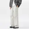 Pantalones de Trabajo de Alta Gama para Hombre Primavera y Otoño 2025, Estilo Americano Moderno Deportivos Casuales para Senderismo Largos, Algodón Negro y Gris
