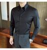 Camisa blanca de cuello francés para hombre, de manga larga, para primavera y otoño, para negocios, ocio y banquetes, nueva camisa blanca de alta gama para hombre