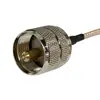 Cable coaxial de antena RF de doble alambre de plata de 2,5 mm RG316 UHF-J/BNC-J de 50 ohmios