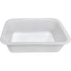 Tina Rectangular de Plástico Blanca Espesa Irrompible Tazón Lavabo Caja de Plástico Tina Rectangular Charola para Hielo Caja Giratoria