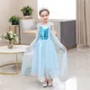 Vestido de Princesa Frozen para Niña 2023 Vestido de Verano Vestido de Elsa Estilo Occidental Disfraz de Presentación Halloween Sin Mangas