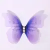 Oushu Novo Tule Gradiente de Camada Dupla de 5cm Borboleta Colorida Acessórios de Cabelo DIY Feitos à Mão Materiais Decorativos Flores para Sapatos