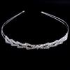 Venta al por mayor de accesorios para el cabello de tocado de novia, diadema de perlas de diamante, moda coreana, elegante diadema de doble horquilla con diamantes de imitación, lote