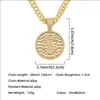 Collar con colgante de personalidad de marca redonda con símbolo de dólar estadounidense, cadena para la clavícula, collar de e-commerce transfronterizo