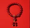 Pulsera de Cinabrio para Mujer, Pulsera de Cinabrio Arena Dorada Morada, Estilo Femenino, Venta al por Mayor para Zonas Turísticas, Pulsera de Nuevo Estilo Chino, Exhibición en Tienda Física