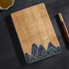 Cuaderno Tejido de Bambú Estilo Chino A5 Grueso Bloc de Notas de Negocios Creativo Tendencia Nacional Retro Corporativo Logo Personalizado