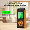 Medidor de Humedad de Madera con Medición de Temperatura y Humedad, Retroiluminación Tricolor de Alta Definición con Vista Completa (Verde, Amarillo, Rojo), Tipo Pin, Yt302