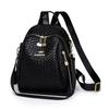Mochila de Couro PU Macio Nova da Moda Estilo Coreano Leve Moderna para Mulheres Casual Viagem Armazenamento Ombro Transversal
