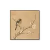 Pintura Decorativa Floral y de Pájaros Estilo Zen Retro Estilo Chino, Pintura Colgante con Estética de la Dinastía Song, Nuevo Estilo Chino para Sala de Té, Oficina, Estudio