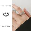 Anillo simple de cola Lan zhi no se decolora personalidad femenina simple nicho joyería masculina apertura anillo de plata de ley 925 lote transfronterizo