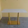 Restaurante de comida rápida, cafetería escolar, mesa de comedor de pizarra, local comercial de té de leche, área de descanso para el servicio de restaurante, mesas y sillas de reunión rectangulares y pequeñas redondas