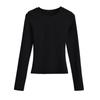 Camiseta de manga larga ajustada para mujer europea y americana, nueva, de otoño e invierno, C77033