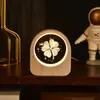 Luminária de Noite de Cristal Luminoso com Escultura Interna 3D Personalizada Artesanato Decoração de Base de Madeira Presente Decoração Criativa de Mesa Personalização