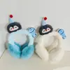 Bonitos y Creativos Orejeras de Peluche de Pingüino y Pez para Mujer, Calientes de Invierno, Resistentes al Viento, Protectores de Orejas Plegables