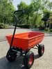 Carretilla de mano de cuatro ruedas carro basculante de plástico para el hogar camping puesto de venta de flores carrito pequeño para recoger entregas express carrito de compras para el supermercado carrito de transporte
