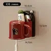 Suporte de parede para escova de dentes e copo, prateleira de parede para copo de enxaguante bucal, armazenamento de escova de dentes elétrica, cabide de copo de dente para banheiro doméstico