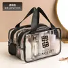 Necessaire de separação seco e molhado, dupla camada, portátil, para viagem, transparente, à prova d'água, para academia, natação, chuveiro, bolsa de maquiagem, bolsa de armazenamento