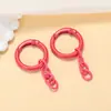 Llavero Colgante de Cadena de Cuatro Secciones Lacada con Hebilla de Primavera de Color Caramelo Accesorios para Joyería DIY Aro de Resorte Colgante para Bolso