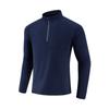 Playera de Manga Larga con Media Cremallera para Hombre Adulto Otoño e Invierno Sudadera de Una Pieza Terciopelo Cálido Amigable con la Piel Top Ropa Cálida de Invierno para Exterior