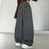 Pantalones Cargo de Pierna Ancha de Cintura Alta Estilo Otoño para Niñas Sueltos Casuales Largos Hasta el Suelo Pantalones Largos de Moda Frescos para Niños Medianos y Grandes Nuevo Otoño