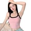 Pure Wish Pendurado Pescoço Cruz Pequena Camisola Exterior Vestindo Curto Sexy Doce Quente Base Interna Bela Volta Envoltório Roupa Interior para Mulheres