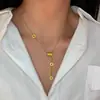 Collar Dorado Medieval de Cintura Pequeña para Mujer, Cadena para Clavícula de Lujo Ligero de Alta Gama Estilo Chino Nuevo
