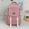 Nova Mochila Ins Coreana Fresca, Doce e Fofa com Urso para Alunos do Ensino Fundamental e Médio Mochila de Grande Capacidade