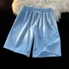 Shorts Masculino de Verão 2026 Novo Estilo Liso, Tamanho Grande, Casual Versátil para Casal, Cor Doce Multicolorido, Estilo Hong Kong Solto Comprimento do Joelho