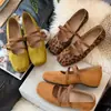 Zapatos Mary Jane para mujer de corte bajo estilo coreano con plataforma interior, tira cruzada cómoda, nuevo modelo 2026, bailarinas de gamuza con punta cuadrada
