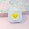 Estuche Lindo para Lentes de Contacto, Caja Compañera de Dibujos Animados de Corazón, Portátil Compacto y Personalizado para Estudiantes, Doble Estuche para Lentes de Contacto con Espejo