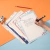 Papel Carta A4 para Estudiantes con Patrones de Dibujos Animados Creativos, Cartas de Amor Manuscritas, Papel para Fotocopias, Tarjetas de Felicitación Impresas, Adecuado para Enviar por Correo e Imprimir