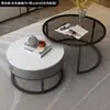 Mesa de Centro Direto da Fábrica em Pedra para Sala de Estar Apartamento Pequeno Doméstico Mesa de Centro para Varanda Luxo Leve Simples Moderna Mesa Redonda