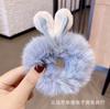 Diadema de Felpa con Orejas de Conejo para Otoño e Invierno para Niñas, Lindo Coletero, Diadema de Pelo de Piel de Alta Elasticidad para Celebridades de Internet, Accesorio para el Cabello para Mujeres