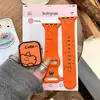 Line Bear É Adequado para Pulseiras de Apple Watch Iwatchss11/10/9 Silicone Appleultra3 Cinza Se