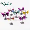 Adornos de Escritorio de Mariposa de Fluorita Natural Talla de Libélula Aleación Decoración de Estación de Trabajo de Escritorio Artesanías de Cristal Venta al por Mayor