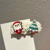 Clip de lana de cordero para otoño, invierno y Navidad Accesorios para el cabello de Navidad lindo clip BB rojo de subred alce de dibujos animados pasador de pelo