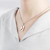 Moda Europea y Americana Versátil Sobre Collar Carta de Amor Regalo de Vacaciones Cadena Simple para Clavícula Colgante de Joyería Grabable DIY